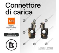 XIAOMI CONNETTORE RICARICA REDMI NOTE 11 PRO 4G ORIGINALE SERVICE MICROFONO PCB