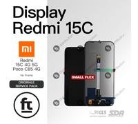 XIAOMI DISPLAY REDMI 15C 4G 5G / POCO C85 4G SMALL FLEX 2025 ORIGINALE SERVICE N