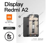 XIAOMI DISPLAY REDMI A2/ A2+ 4G 23028RN4DG 23028RNCAG ORIGINALE SERVICE FRAME LC