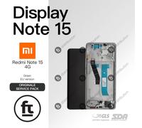 XIAOMI DISPLAY REDMI NOTE 15 4G EU VERSION ORIGINALE SERVICE GREEN FRAME