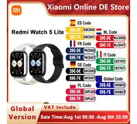 Xiaomi Global Version Redmi Watch 5 Lite Bluetooth Calling 1.96 ''AMOLED Screen 5ATM + resistenza all'acqua 18 giorni batteria GNSS Black