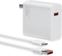 Xiaomi - Hypercharge Original - Tipo -C Cavo - 120W - White - Connettore EU Adattatore di viaggio caricamento veloce (MDY -13 - NEW