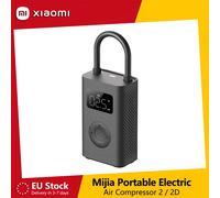 Xiaomi Mijia Compressore d'Aria Portatile 2/2D, Gonfiatore Digitale per Pneumatici, Pompa Elettrica con Lampada LED per Auto, Moto e Biciclette