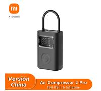 Xiaomi Mijia Compressore d'aria portatile 2 Pro Gonfiatore digitale per pneumatici Pompa d'aria elettrica con lampada a LED per auto Moto Biciclette Xiaomi Air Compressor 2 Pro
