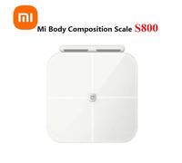 Xiaomi Mijia Smart Scale S800 Corpo a 8 elettrodi Mi Fat Scale Bluetooth Doppia frequenza BIA Vetro temperato Funziona con l'app Mijia