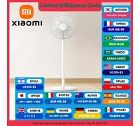 XIAOMI MIJIA Ventilatore da pavimento cablato con ampio flusso d'aria a 7 pale, scrivania convertibile e uso a pavimento, 90 ° Gamma ultra ampia, ventilatore elettrico per la casa