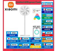 XIAOMI MIJIA Ventilatore da pavimento cablato con ampio flusso d'aria a 7 pale, scrivania convertibile e uso a pavimento, 90 ° Gamma ultra ampia, ventilatore elettrico per la casa