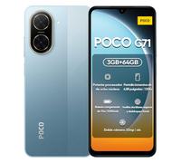 Xiaomi POCO C71 3+64GB/4+128GB Telefono cellulare sbloccato Schermo HD+ 6.88" Dual Camera 32MP+8MP Nero/Blu/Oro (Blu, 3+64GB)