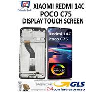 XIAOMI POCO C75 - C 75 DISPLAY TOUCHSCREEN CON FRAME CORNICE PARI ORIGINALE GLS
