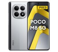 XIAOMI POCO M8 5G - Smartphone de 8+256GB, Pantalla de 6,77" 120Hz Flow AMOLED, Snapdragon 6 Gen 3, cámara Dual de 50MP IA, Carga Turbo de 45W, Cargador no Incluido, Plata