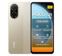 Xiaomi POCO - Smartphone C71 4G da 3 GB + 64 GB, processore Octa-Core UNISOC T7250, display immersivo da 6,9" 120 Hz, batteria massiccia da 5200 mAh, doppia fotocamera trasparente da 32 MP AI