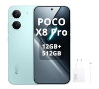 XIAOMI POCO X8 Pro Smartphone 12+512GB,processore Dimensity 8500-Ultra,batteria da 6500 mAh,sensore Sony IMX882 da 50 MP con OIS,fotocamera da 50 MP,Verde,Con caricatore da 120 W
