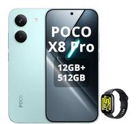 XIAOMI POCO X8 Pro Smartphone 12+512GB,processore Dimensity 8500-Ultra,batteria da 6500 mAh,sensore Sony IMX882 da 50 MP con OIS,fotocamera da 50 MP,Verde,incluso Smart Watch
