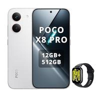 XIAOMI POCO X8 Pro Smartphone 12+512GB,processore Dimensity 8500-Ultra,batteria da 6500 mAh,sensore Sony IMX882 da 50 MP con OIS,fotocamera da 50 MP,Bianco,incluso Smart Watch