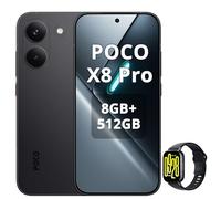 XIAOMI POCO X8 Pro Smartphone 8+512GB,processore Dimensity 8500-Ultra,batteria da 6500 mAh,sensore Sony IMX882 da 50 MP con OIS,fotocamera da 50 MP,Nero,incluso Smart Watch
