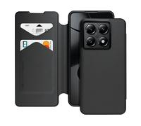 Xfm Custodia per Xiaomi 14T Pro copertina portafoglio con cinturino, Nero