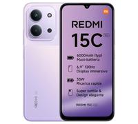 Xiaomi Redmi 15C 5G, Smartphone 4+128GB, Display 6,9" 120Hz, MediaTek Dimensity 6300, processore 5G, Dual camera AI 50MP, Mega batteria da 6000mAh, Garanzia 2 anni, Viola, Caricabatterie non incluso
