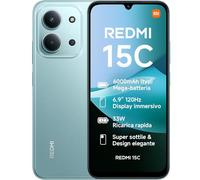 Xiaomi Redmi 15C, Smartphone 4+128GB, Display 6,9" 120Hz, 7,99mm, MediaTek Helio G81-Ultra, Dual camera da 50MP, Mega batteria da 6000mAh, Garanzia 2 anni, Verde, Caricabatterie non incluso