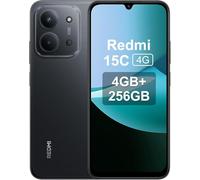 XIAOMI Redmi 15C - Smartphone 4+256 GB, display da 6,9 pollici a 120 Hz, fotocamera da 50 MP, batteria da 6000 mAh, ricarica rapida da 33 W, Non include caricabatterie (nero, 256 GB)