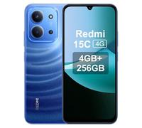 XIAOMI Redmi 15C - Smartphone da 4 + 256 GB, luce di luna blu, schermo da 6,9" 120 Hz, MediaTek Helio G81-Ultr, fotocamera da 50 MP, 6000 mAh, nessun caricabatterie incluso