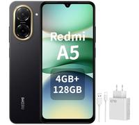 Xiaomi Redmi A5 Smartphone 4GB+128GB Batteria 5200mAh Processore Octa Core 32MP Doppia Schermata 6,88 Pollici Sblocco Fingeriltro e Viso, Nero - Caricabatterie 67W