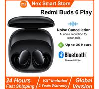 Xiaomi Redmi Buds 6 Play Auricolare Bluetooth wireless, Riduzione del rumore AI, Auricolare wireless con controllo touch, Lunga durata BT5.4