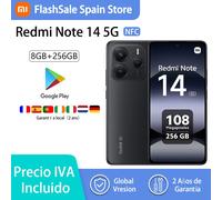 Xiaomi Redmi Note 14 5G Versione Europea 8+256GB Dimensity 7025-Ultra AMOLED Display 6.67" 120Hz 108MP Fotocamera Principale OIS 45W Ricarica, IP64, NFC Coral Green