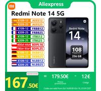Xiaomi Redmi Note 14 5G 16,9 cm (6.67") Dual SIM ibrida USB tipo-C 8 GB 256 GB 5110 mAh Nero