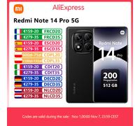 Xiaomi Redmi Note 14 Pro 5G,NFC,Schermo AMOLED 1.5K da 6,67 pollici.,Fotocamera da 200 MP,5110 mAh,Non contiene un caricabatterie