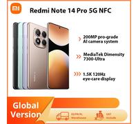 Xiaomi Redmi Note 14 Pro 5G NFC Smartphone MediaTek Dimension 7300-Ultra Schermo AMOLED 6,67 1,5 K 120 Hz 5110 mAh Fotocamera 200 MP