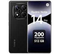 XIAOMI Redmi Note 14 Pro 5G Smartphone 12 + 512 GB, 6.67" Super QPD, Ultra Clear, Black (versione EU)