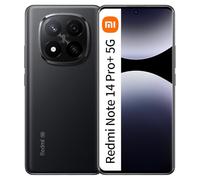 XIAOMI Redmi Note 14 Pro+ 5G Smartphone, 12GB RAM 512GB, schermo AMOLED 6.67 pollici 1.5K, sensore di impronte digitali, fotocamera 200MP, NFC, ricarica rapida 120W,Nero(Con caricatore)