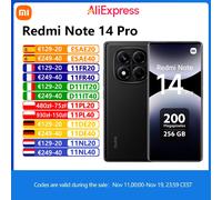 Xiaomi Redmi Note 14 Pro Nfc, Mediatek Helio G100-Ultra, fotocamera 200Mp, batteria 5500Mah, schermo 120Hz, caricabatterie non incluso