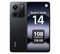 XIAOMI Redmi Note 14 - Smartphone de 6+128GB, Pantalla de 6.67" AMOLED FHD+ 120Hz, MediaTek Helio G99-Ultra, cámara de 108MP, TurboCharge 33W, 5500 mAh, Cargador no Incluido, Negro (Versión ES)