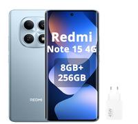 XIAOMI REDMI Note 15 4G Smartphone 8GB + 256GB Massive 6000mAh Batteria ad alta durabilità Display Glass IP64 Dust and Water Resistance, Charger Included (Blue)