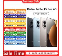 Xiaomi Redmi Note 15 Pro 4G Smartphone NFC MTK Helio G200-Ultra Display 6.77" 120Hz, Fotocamera 200MP OIS, Ricarica 45W, IP65, Batteria 6500mAh