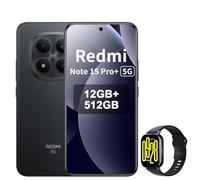 XIAOMI REDMI Note 15 Pro+ 5G Smartphone - 12+512 GB, 6.83" AMOLED Display, 1.5 K AMOLED Screen, Snapdragon 7s Gen 4, 200 MP Camera, Nero, incluso Smart Watch