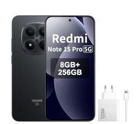 XIAOMI Redmi Note 15 Pro 5G Smartphone 8 + 256 GB - batteria 6580 mAh, IP66/IP68, protezione da polvere e acqua, nuova fotocamera da 200 MP, display AMOLED da 6,83", nero, include HyperCharge Combo da