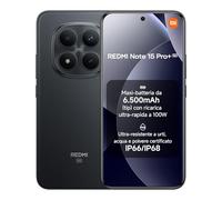 Xiaomi Redmi Note 15 Pro+ 5G, Smartphone 8+256GB, Batteria massiccia da 6500 mAh, IP66/IP68, Nuova fotocamera 200 MP, Display AMOLED da 6,83", Nero, Garanzia 2 anni, Caricatore non incluso
