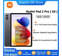 Xiaomi Redmi Pad 2 Pro 5G, versione globale, tablet con 8 GB di RAM e 256 GB di memoria interna, processore avanzato a 4 nm, connettività 5G+eSIM, schermo da 12,1 pollici con risoluzione 2,5K e
