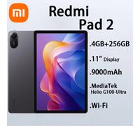 Xiaomi Redmi Pad 2, Tablet Android, Versione WIFI, 4 GB + 256 GB, 11 pollici, risoluzione 2,5K, display Crystal Clear Advanced Helio G100-Ultra, batteria da 9.000 mAh (caricabatterie non incluso)