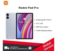 Xiaomi Redmi Pad Pro Tablet Versione globale 8 + 256GB Snapdragon 7S Gen 2 octa Core Display batteria 12.1'' 120Hz 10000mAh