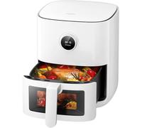 Xiaomi Smart Air Fryer Pro 4L, Friggitrice ad Aria con Vetro Trasparente, Display OLED, Cestello Antiaderente, Cottrua 40°C - 200°C, Controllo Vocale, 24 ore di programmazione anticipata, Bianco