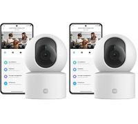 XIAOMI Smart Camera C201 La nitidissima risoluzione HD 1080p protegge ogni angolo della tua casa (Confezione da 2)