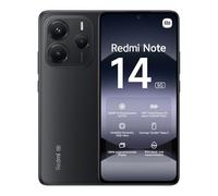 Xiaomi Smartphone Redmi Note 14 5G, 6+128G, Sistema fotografico AI da 108MP, batteria da 5110mAh, display con tecnologia Eye-Care da 120Hz, funzionalità AI (caricabatterie non incluso), Nero