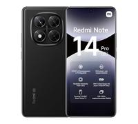 XIAOMI Smartphone Redmi Note 14 Pro 5G, 8+256GB, fotocamera AI da 200MP, IP68, ricarica turbo da 45W con batteria da 5110mAh, funzionalità AI (caricabatterie non incluso), Nero