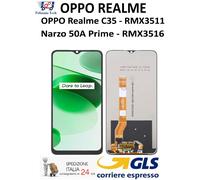 DISPLAY LCD TOUCH SCREEN FRAME NERO HUAWEI Y7 2019 PARI ALL ORIGINALE GLS