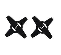 xiaopang 1/2 Pezzi 150 mm in Metallo for decespugliatore, Lame for Testina 3/4 Denti for Tosaerba Elettrico, Parti for Tosaerba, Accessori for Utensili(2Pcs 4T Black)