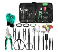 xiaopang 1 Set di 24 Utensili for Bonsai, Kit di Manutenzione for Forme di Bonsai, Kit for la Cura e la potatura dei Bonsai, Forbici da potatura for Principianti