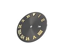 xiaopang 1PCS 24.5MM Quadrante dell'orologio NH05 Accessori BGW9 Facce for /NH06 Movimento for cassa da 31mm(Gold Black)